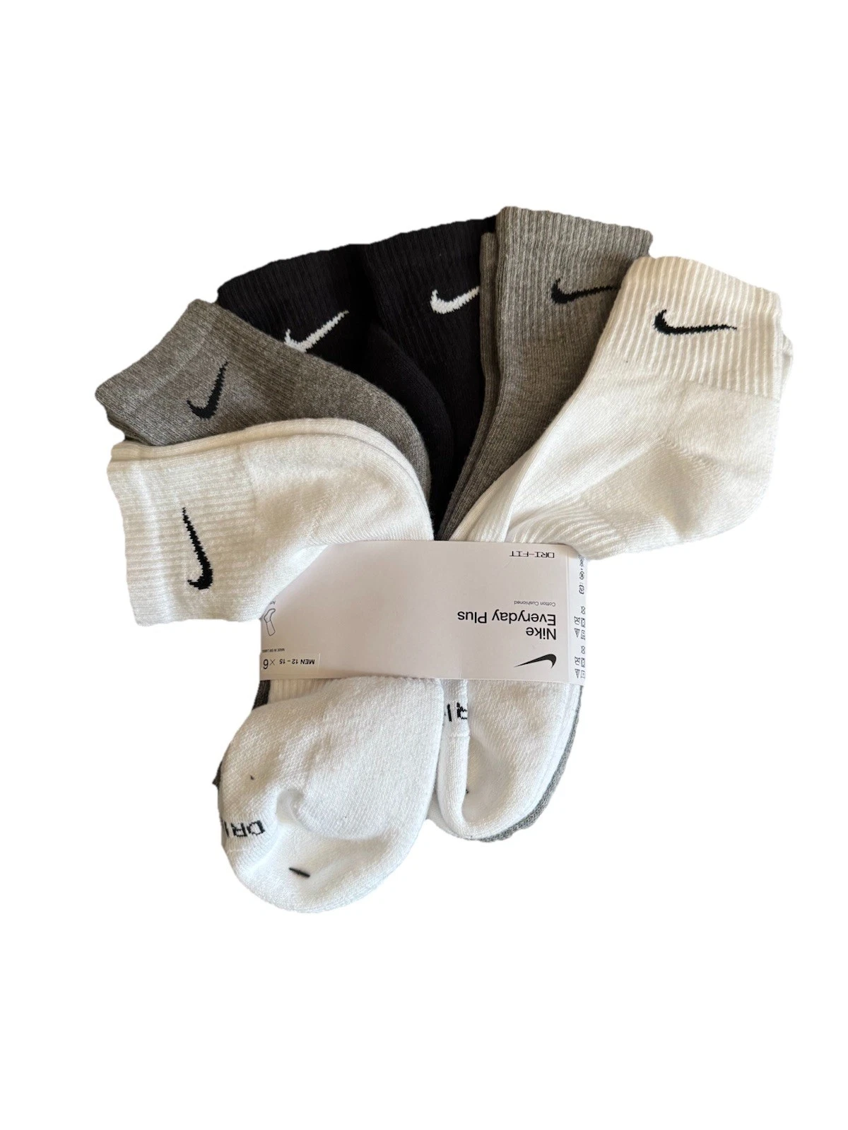 New 6 Pair Of Nike Ankle Socks Size 12-15