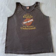 Vintage Harley Davidson Shirt Mens Extra Large Tank Top 90s Biker Single Stitch