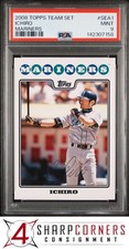 2008 TOPPS TEAM SET MARINERS #SEA1 ICHIRO SUZUKI HOF POP 4 PSA 9
