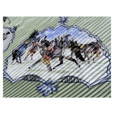 Carré Hermès "LES CHEVAUX DES MOGHOLS"  PLISSÉ 90x90 PARFAIT