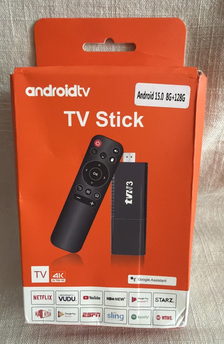 TVR3 TV Smart Stick 4K Android 15.0 8G+128GB Chromecast Google NEW
