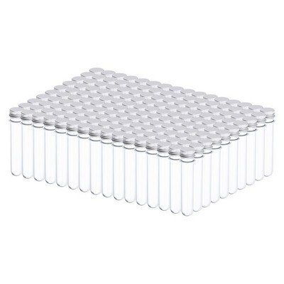 PATIKIL 150Pcs 45ml Plastic Test Tube with Screw Caps, 140x25mm Tubes Aluminu...
