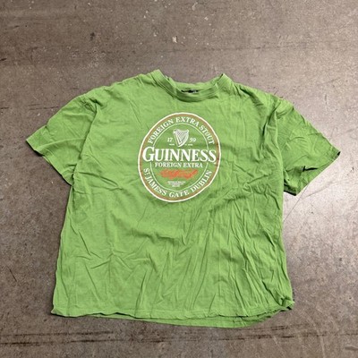 Guinness Foreign Extra Stout Green Graphic T-Shirt Mens XXL Relaxed Fit Dublin