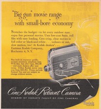 Vintage Kodak Magazine Ad Cine-Kodak Reliant Camera 1952 Movie Camera