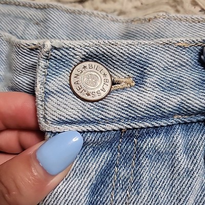 Short Jupe (Skort) Vintage Femme Bill Blass - Denim Bleu - Taille 12 - Fabriqué à Singapour
