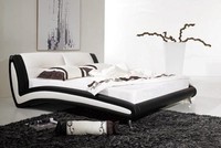Designer Bett Betten Ehebett Doppelbett Polsterbett Schlafzimmer Lederbett Neu