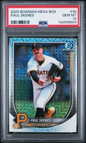 2025 Bowman Mega Box Mojo Refractor #30 PAUL SKENES - Pirates - PSA 10 Gem Mint
