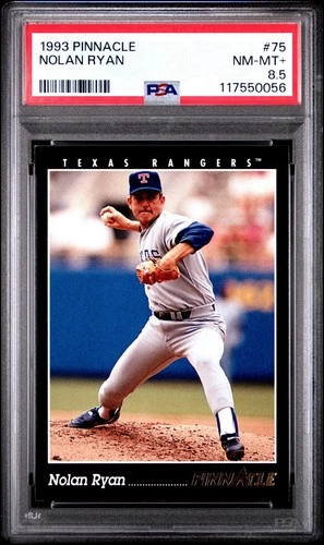 1993 Score Pinnacle Nolan Ryan #75 Texas Rangers HOF PSA 8.5 Nm Mt Low Pop