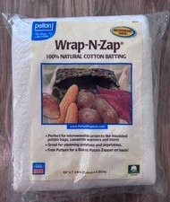 Pellon, Natural Wrap-N-Zap Cotton Quilt Batting, 45 by 36-Inch, 1 Pack