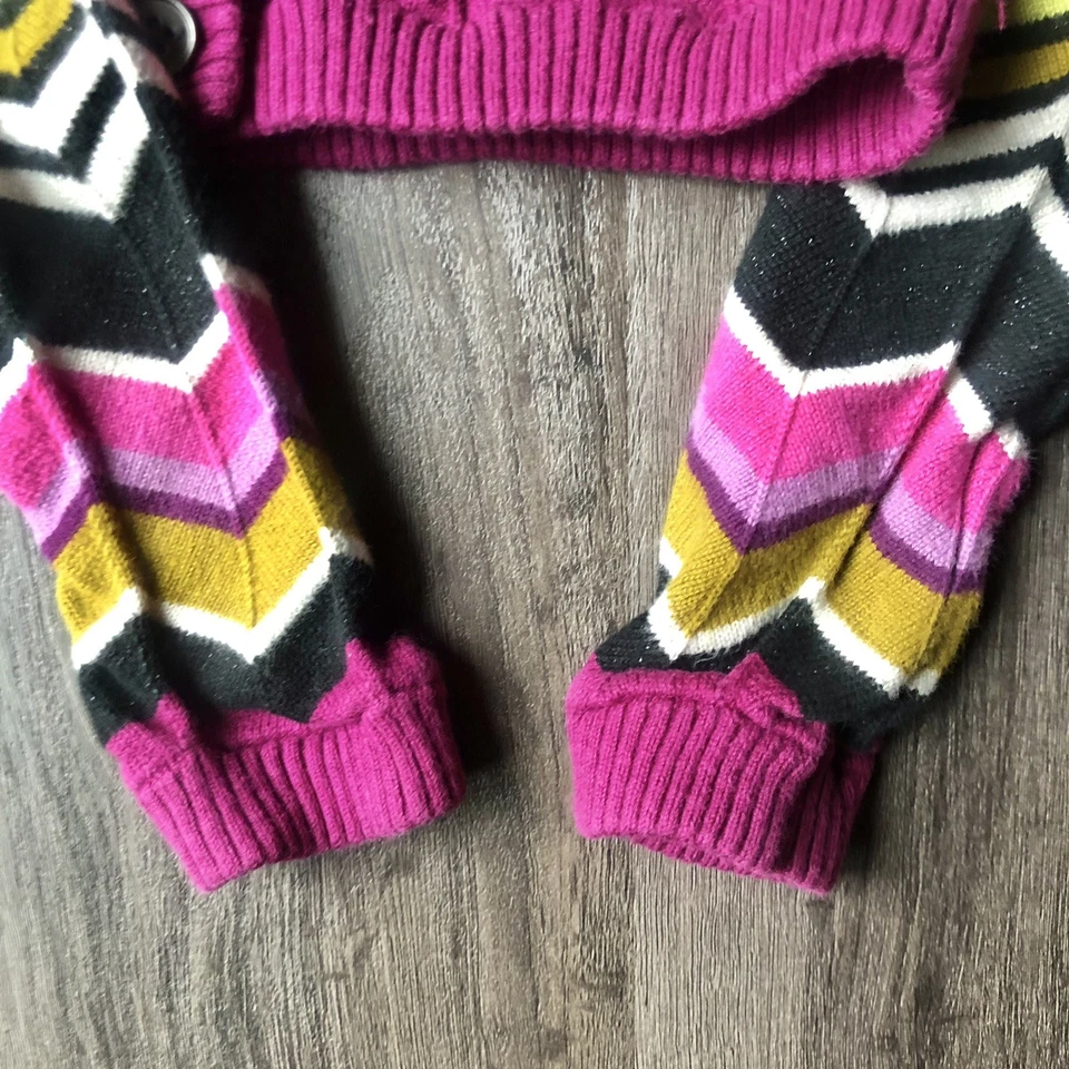 Cárdigan Missoni X Target Chevron Niñas M Púrpura Zig Zag Rayas Suéter Niños Foto 3 de 4