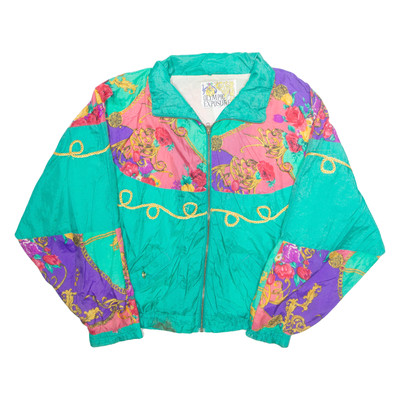 OLYMPIC EXPOSURE Damen Shell Jacke Grün Nylon Floral L
