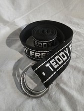 Teddy Fresh Logo Web Belt Black White D Ring ...