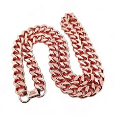 Ikkao 1 Pure Copper Cuban Link Necklace Heavy Solid Statement Jewelry Chain 2...