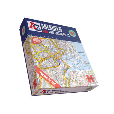 Puzzle Mehrfarbig 66x50cm 1000 Teile Kartonkarte von Aberdeen Straßenführer