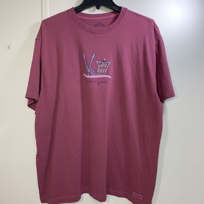 Life is Good Short Sleeve T- Shirt Mens XL  Extra Large Relaxed  Lounge Ski