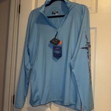 Habit Men's blue 40 Solar Long Sleeve hooded Shirt Size M New small pull back