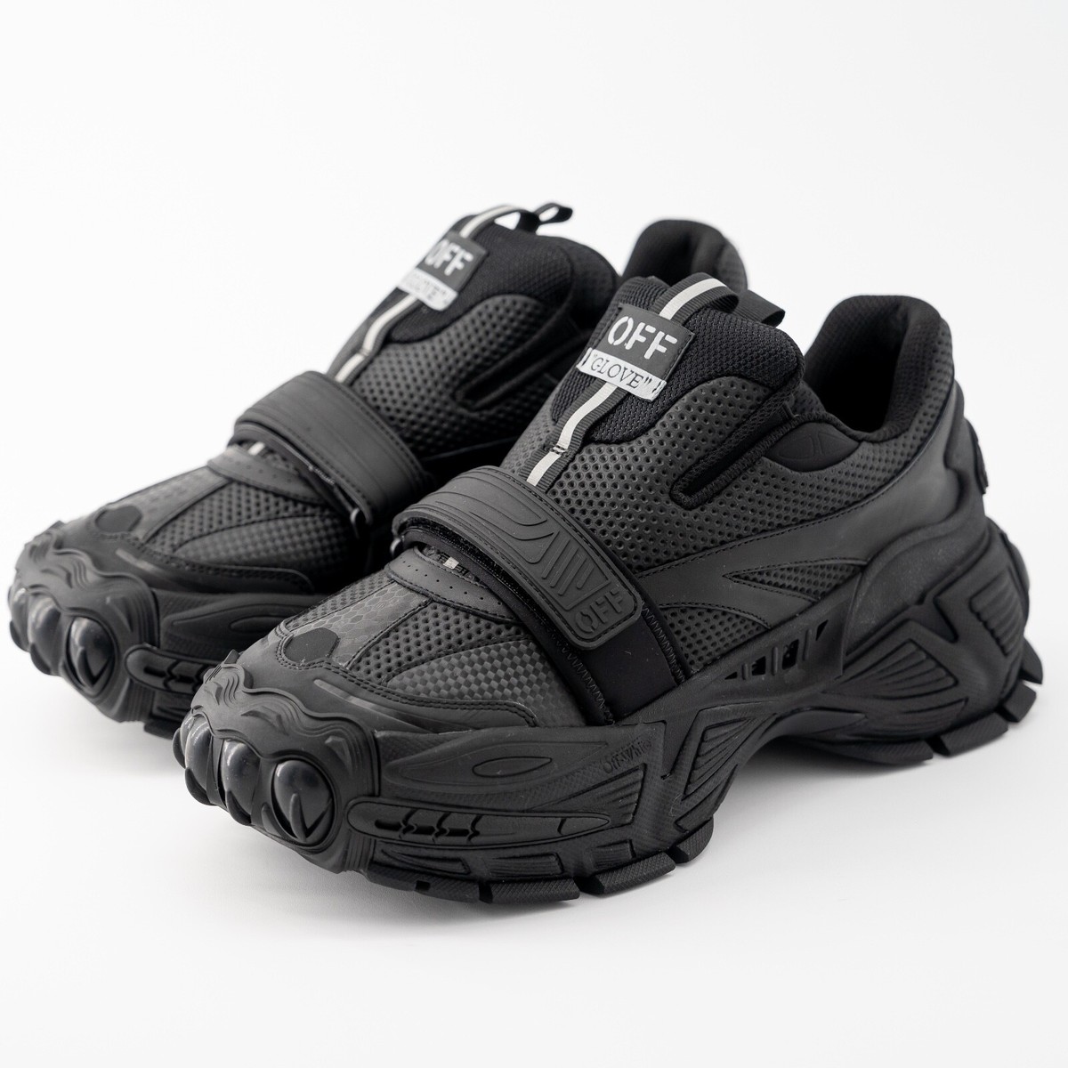 size 11 us 44 eu Off-White Glove Slip On Triple Black Leather Sneaker