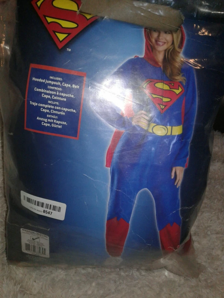 Superman DC Ropa Cómoda Mono Elegante Disfraz Halloween Adulto Talla M 10-14 Foto 3 de 4