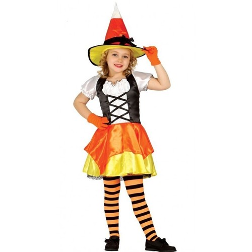 Carnevale Bellissimo Costume Streghetta Candy Caramella Bambina Anni 5/6/7/9 - Foto 4 di 13
