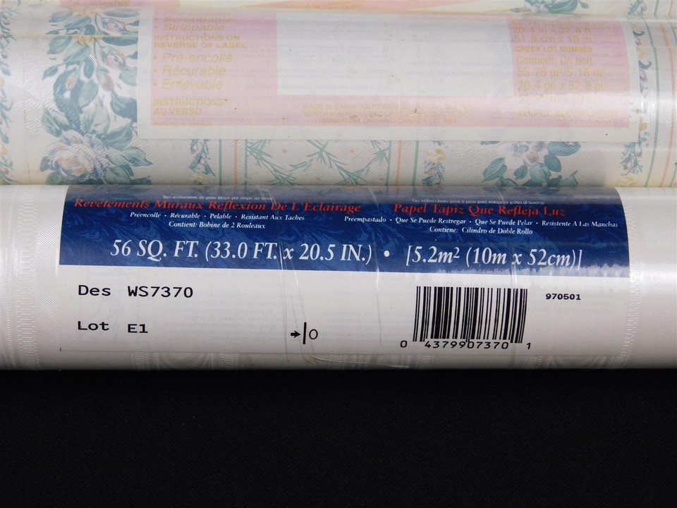 Pink Green Floral Castleton Bordenstyle Vinyl Coated Prepasted