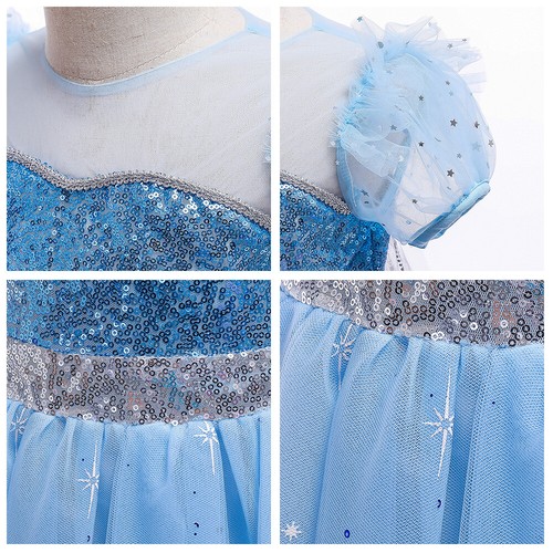 Girls Princess Cinderella Rapunzel Belle Fancy Dress Up Party Birthday Costume - Picture 130 of 161