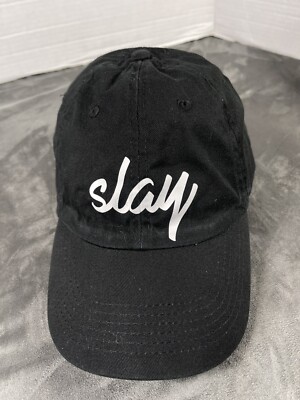 SLAY goals Business Hype Gym Rat Strapback Finances Adult Hat Cap Black 