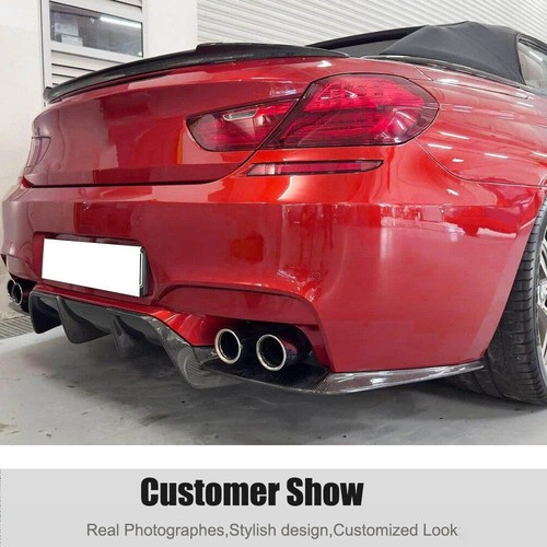 For BMW F06 F12 F13 M6 2013-2019 Real Carbon Front Lip + Rear Bumper Diffuser - Picture 5 of 12