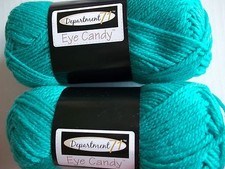 Department 71 Eye Candy yarn, Spearmint, lot of 2 125 yds each