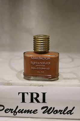 Max Factor Light & Natural Water Base Liquid Make-up # 10 TRUE BRONZE 1 fl.oz.