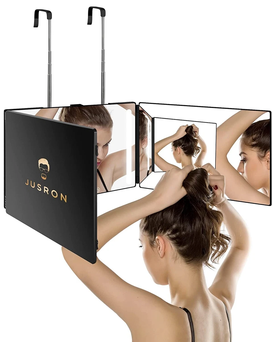 3 Way Mirror for Hair Cutting, Barber Mirror Self Cut, Self Haircut Mirror  to Se