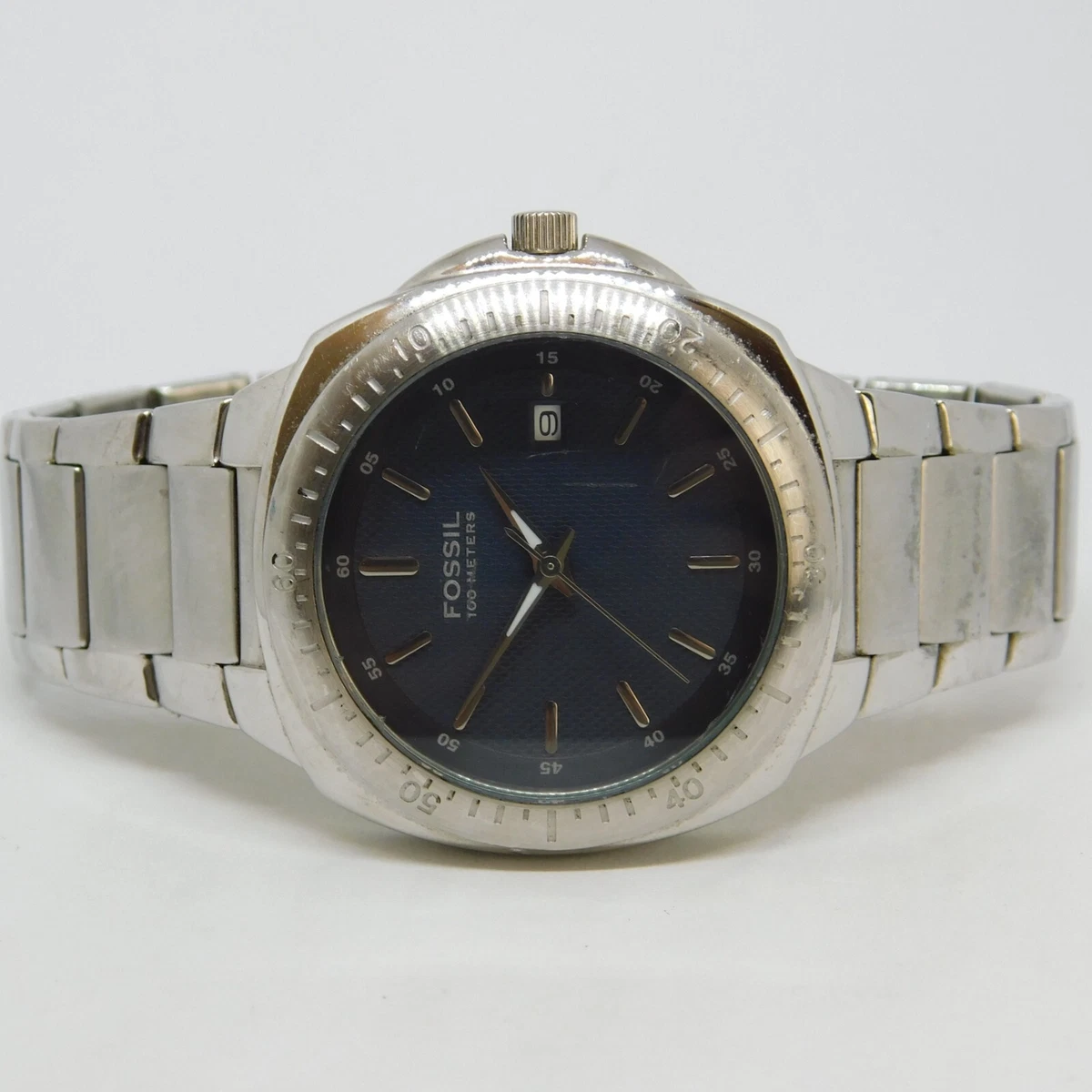 Fossil Blue AM-3926 All Stainless Steel Quartz Men