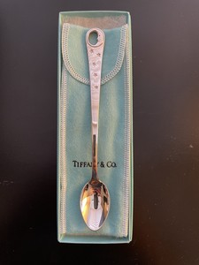 Tiffany Sterling Silver 925 Baby Feeding Spoon Man in the Moon with Stars