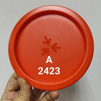 Tupperware One Touch Canister '' A ''  Code 2423  Dark Orange  Seal Lid 5 ''