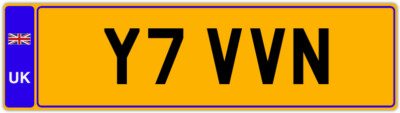 NEAT YVONNE YVONNES VINNIE PRIVATE PERSONAL CAR REGISTRATION NUMBER PLATE Y7 VVN