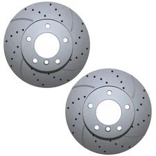 Bison Performance Pair Front Drilled Coat 300mm Brake Rotors for E82 E88 E92 E93