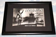 MARILLION band framed A4 original 1985 heart of lothian SINGLE promo ART poster