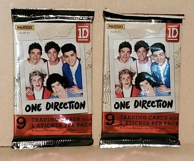 2013 Panini One Direction 2 Sealed Trading Card Packs 9 Cards + Sticker Per Pack