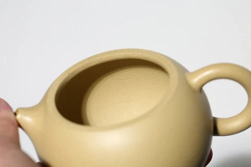220ml Xishi Pot Real Yixing Zisha Green Clay Marked Tea Pot Handmade On Sales - Picture 7 of 17