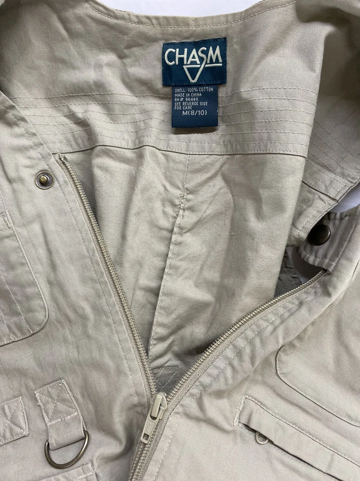 Chasm Womens Outdoor Fishing Hunting Vest Size Medium 8/10 Tan EUC Nice - Image 4 of 4