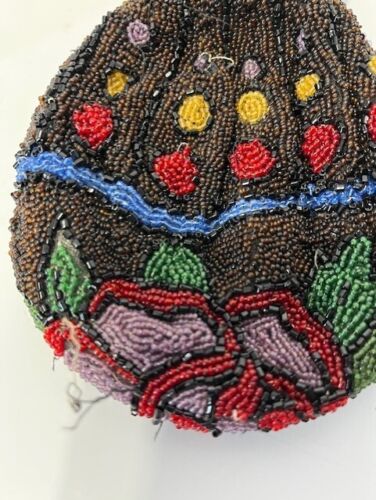Antique Beaded Purse, Colorful with Ornate Clasp and Handle - Picture 2 of 11
