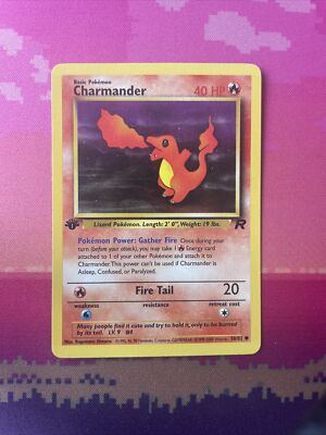 Pokemon Karte Charmander Team Rocket 1. Edition Common 50/82 Near Mint