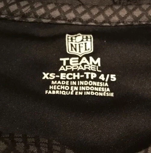 VETEMENTS Felpa con cappuccio New York Jets maglietta ragazzo XS 4 5 NFL abbigliamento squadra nero NFL NUOVA CON ETICHETTE