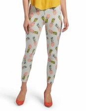 HUE U18751H Sand Pineapple Simply Stretch Twill Skimmer Leggings, S - 40