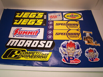 RACING STICKERS Authentic Hot Rod SET#3 Sticker Street Dirt Drag Race ...
