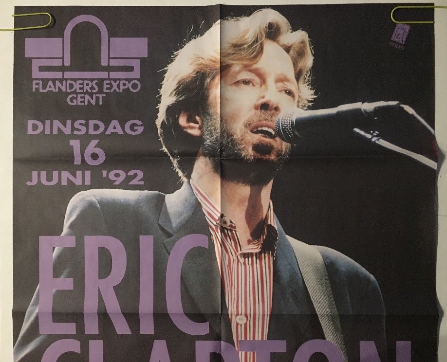 Eric Clapton Original Concert Poster Flanders Expo On The Rox 1992
