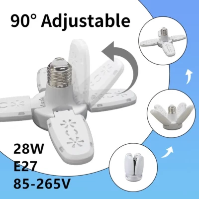 Lampe LED Pliable Ampoule E27 220V Blanc Chaud Led 28W lampe 2700K à 6500K blanc - Photo 1/4