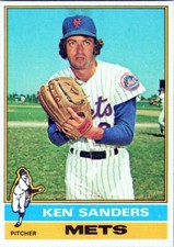 1976 Topps #291 Ken Sanders New York Mets NM