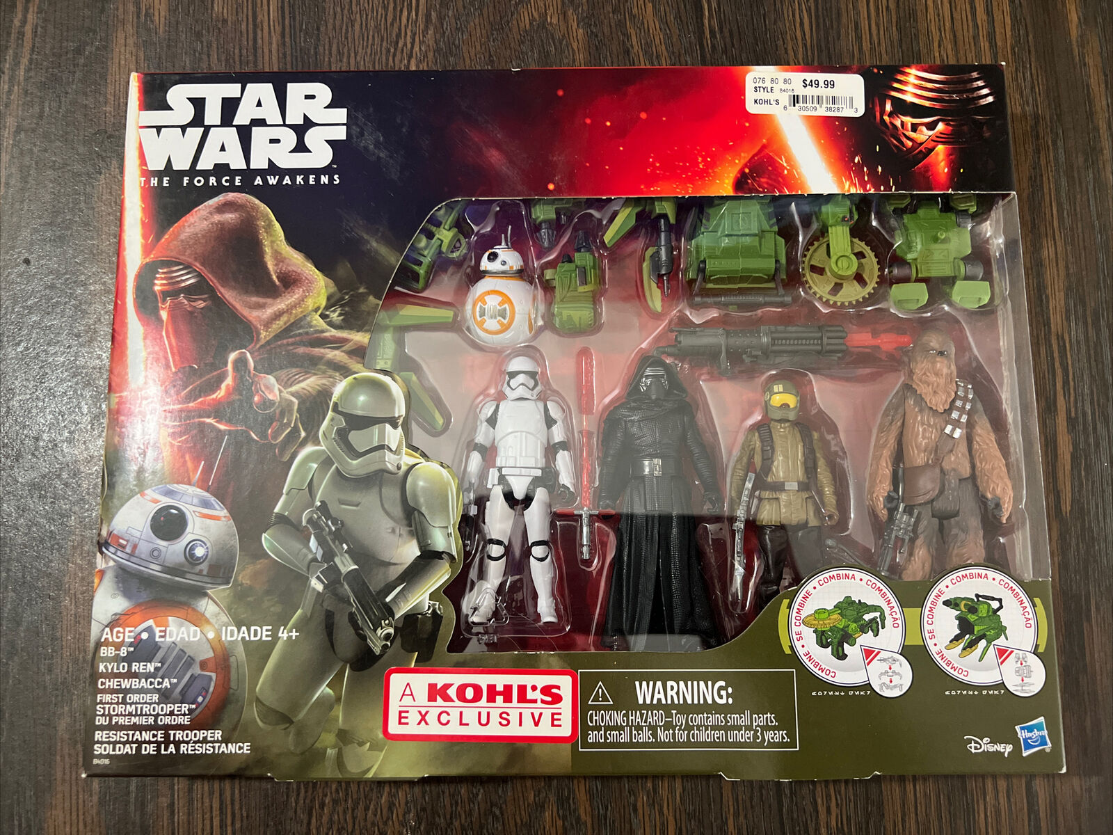 Disney Star Wars Hasbro The Force Awakens Kohls Exclusive Set Kylo BB8 Chewbacca