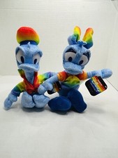 Disney Rainbow Collection Pride Plush Lot Of 2- Donald Duck Daisy Duck NWT