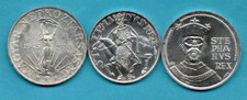 3 HUNGARY SILVER COINS. 1970 & 1972 100 FORINT + 50 FORINT. JOB LOT.